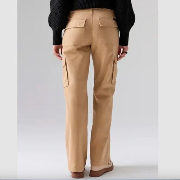 SANCTUARY Pants Size 29 NEW Reissue Cargo Pant Dark Khaki Brown Tan Straight Leg - Picture 2 of 7